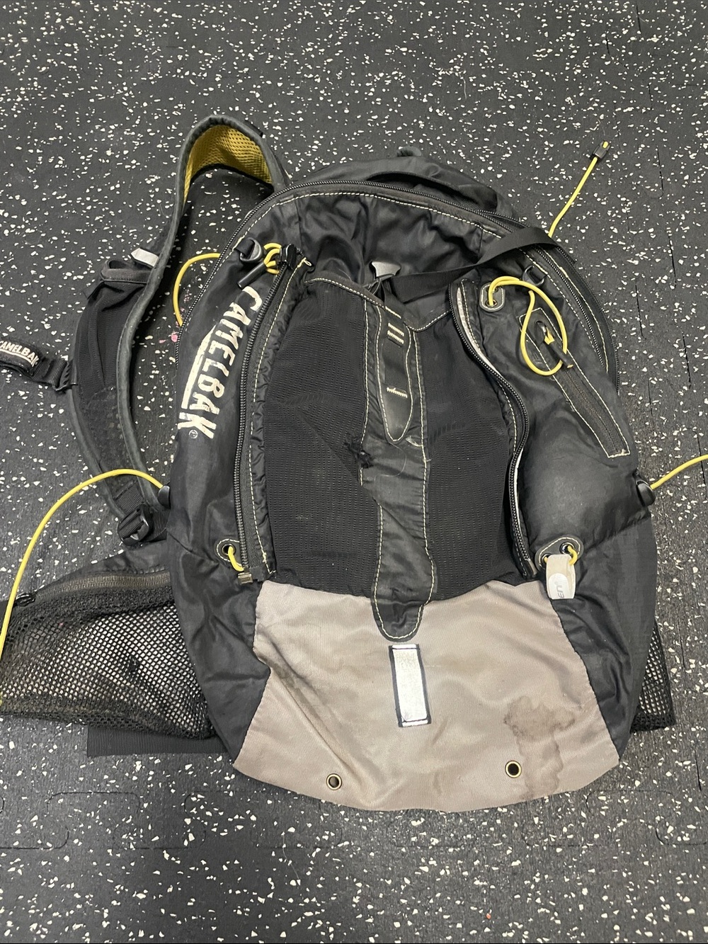 CamelBak Black, Gray and Yellow Hydration Backpack